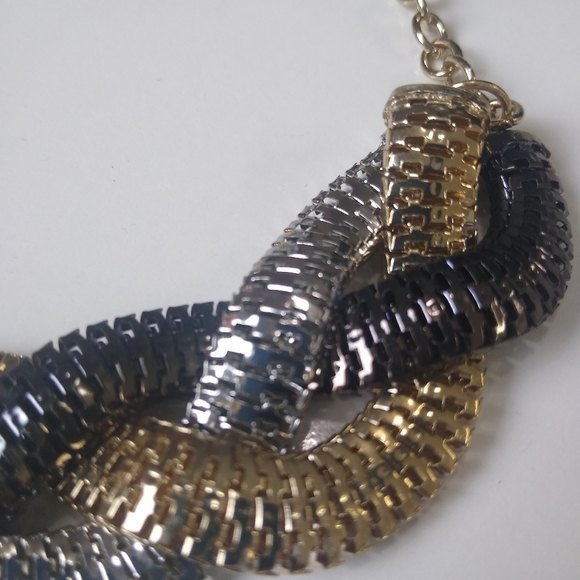 ECETERA 2 pc Braided Choker Necklace & Bracelet Jewelry Set - Picture 5 of 5